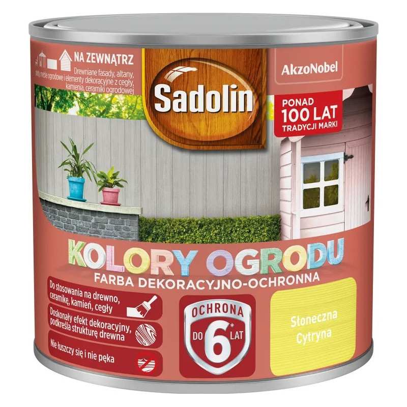 Sadolin Kolory Ogrodu - Słoneczna cytryna 0,25l Sadolin Kolory Ogrodu - Słoneczna cytryna 0,25l