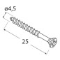 ZAS 25 Wkręty do drewna czarne 4,5 x 25 12szt./op. ZAS 25 Wkręty do drewna czarne 4,5 x 25 12szt./op.