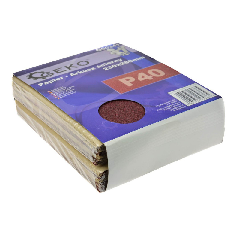 Papier ścierny P40 - arkusz 230x280mm Papier ścierny P40 - arkusz 230x280mm