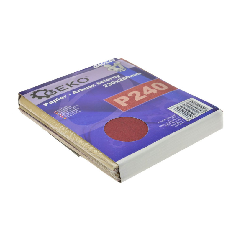 Papier ścierny P240 - arkusz 230x280mm Papier ścierny P240 - arkusz 230x280mm