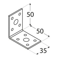 KL 1 Kątownik 50x50x35x2,5