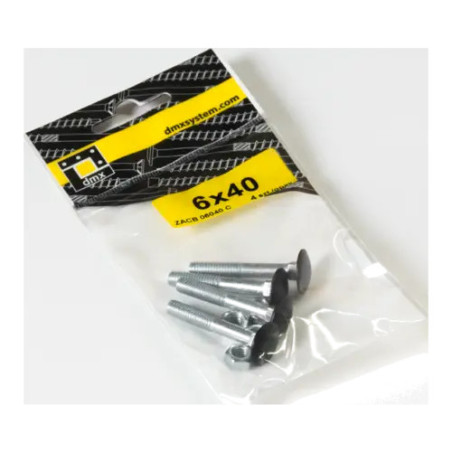 Śruba zamkowa czarna ZACB 6x40 - 4szt/opak