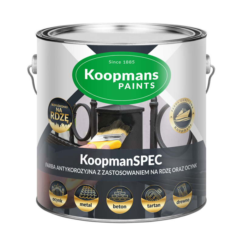 Farba Antykorozyjna KoopmanSPEC - 0,75l czarny (9005) - Koopmans