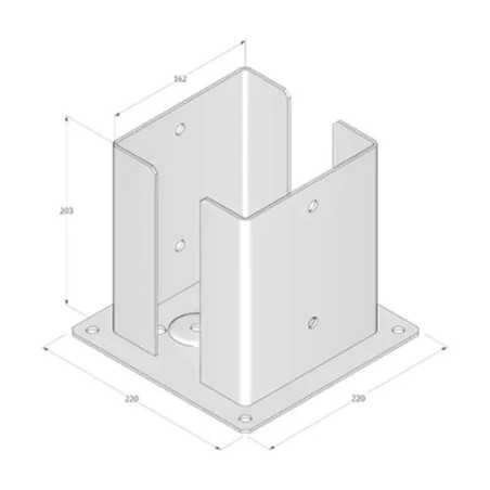PSPD 160 Podstawa słupa - 161 x 200 x 3,0