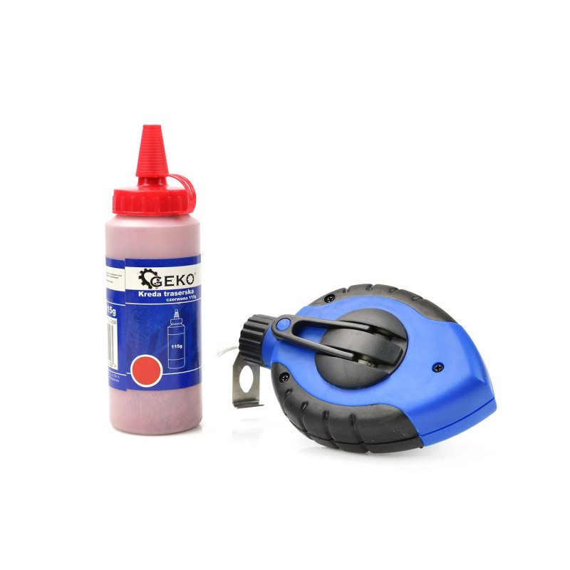 Sznurek traserski 30m + kreda czerwona 115g GEKO