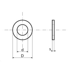 Podkładka okrągła M8 - 100g.