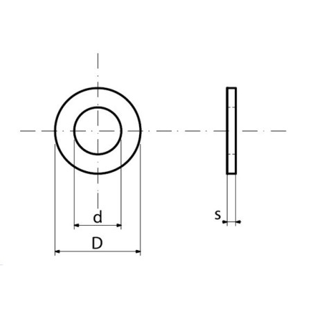Podkładka okrągła M8 - 100g.