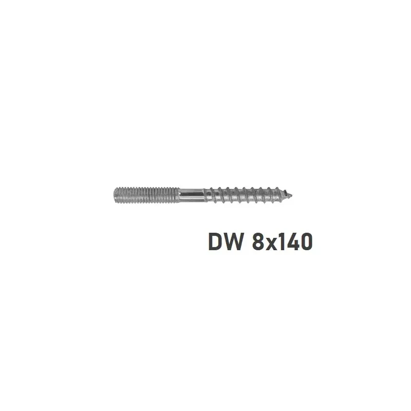 Śruba dwugwintowa DW 8 x 140 - 10szt.