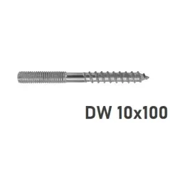 Śruba dwugwintowa 10x100 stal ocynk galwaniczny – trwałe mocowanie