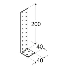 KK 1 KĄTOWNIK 40X200X40X2,0mm FI5