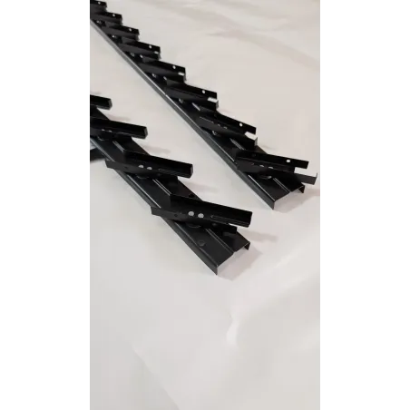 Mechanizm żaluzji ogrodowych 36,8 cm czarny komplet
