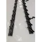 Metalowy mechanizm żaluzji ogrodowych - komplet czarny 108 cm