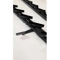 Metalowy mechanizm żaluzji ogrodowych - komplet czarny 108 cm