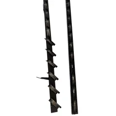 Mechanizm żaluzji ogrodowych 108 cm czarny aluminiowy komplet