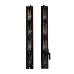 Aluminiowy mechanizm żaluzji ogrodowych - komplet czarny 36,8 cm