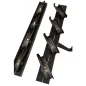 Aluminiowy mechanizm żaluzji ogrodowych - komplet czarny 36,8 cm