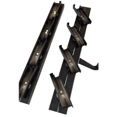 Mechanizm żaluzji ogrodowych 36,50 cm czarny aluminiowy komplet
