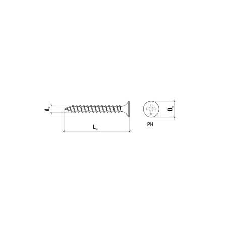 Wkręty do płyt GK do drewna 4,2 x 90 (0.5kg)