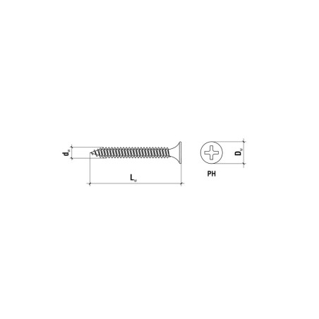 Wkręty do płyt GK do metalu 3,5 x 25 (0.5kg)