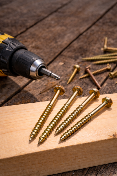Jak dobrać długość wkrętów ciesielskich? Praktyczny poradnik